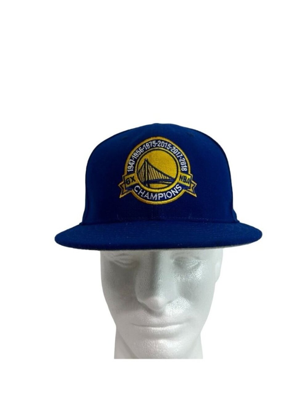 Golden State WARRIORS New Era 9Fifty 6x NBA Champions Snapback Hat Blue Gold